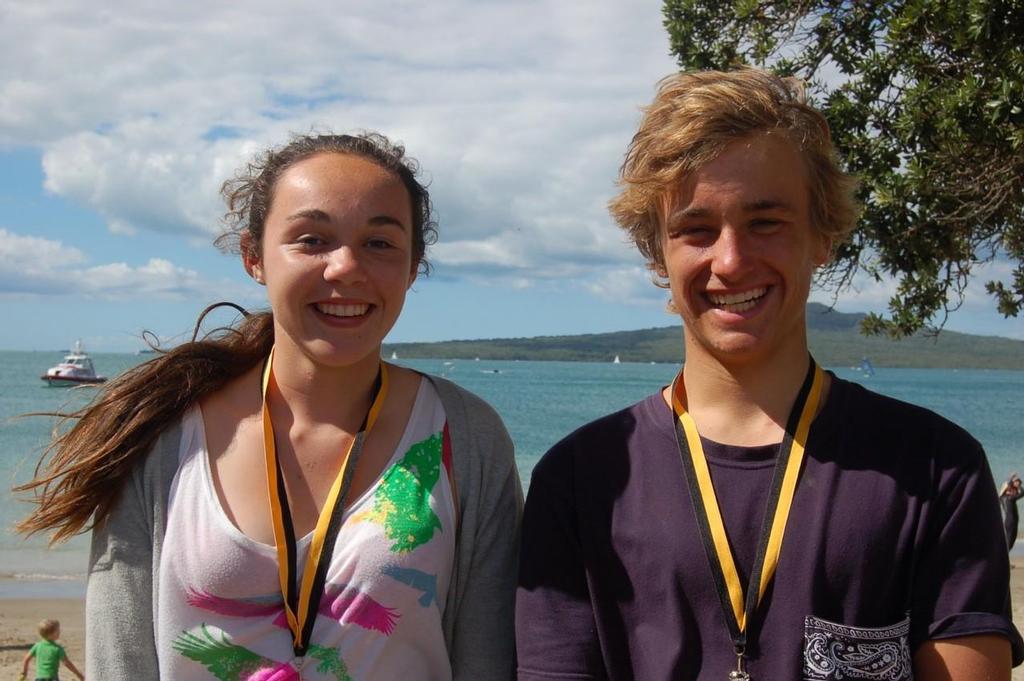Coral Headey and Finn Croft - NZL Youth Olympic Team - 2014 © Yachting NZ